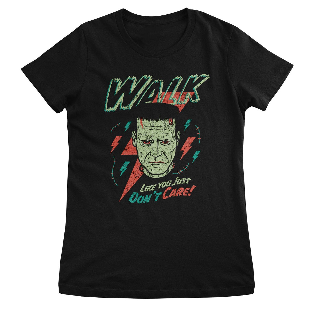 Frankenstein - Walk Like You Just Don't Care Girly Tee – T-shirt femme
