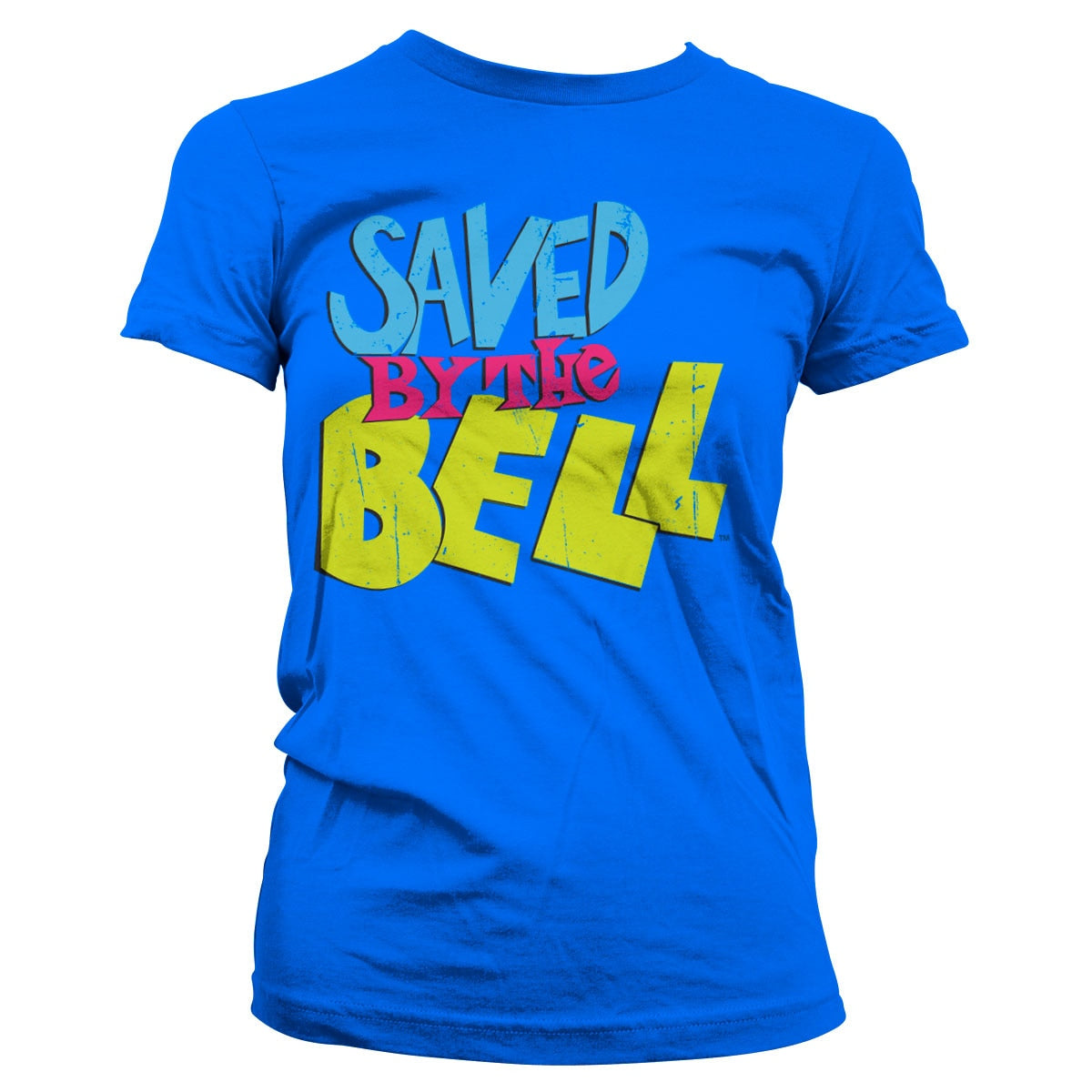 Saved By The Bell (Sauvés par le gong) Distressed Logo Girly Tee – T-shirt femme
