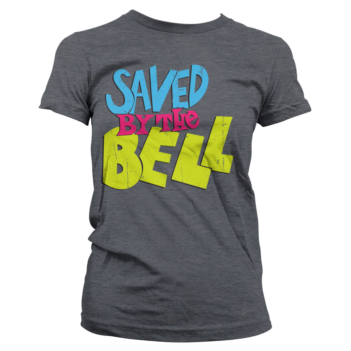 Saved By The Bell (Sauvés par le gong) Distressed Logo Girly Tee – T-shirt femme