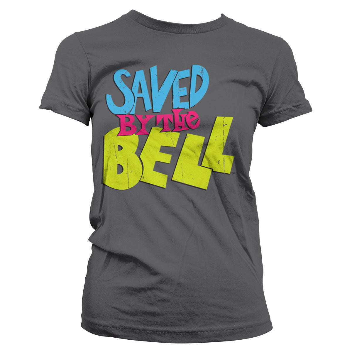 Saved By The Bell (Sauvés par le gong) Distressed Logo Girly Tee – T-shirt femme