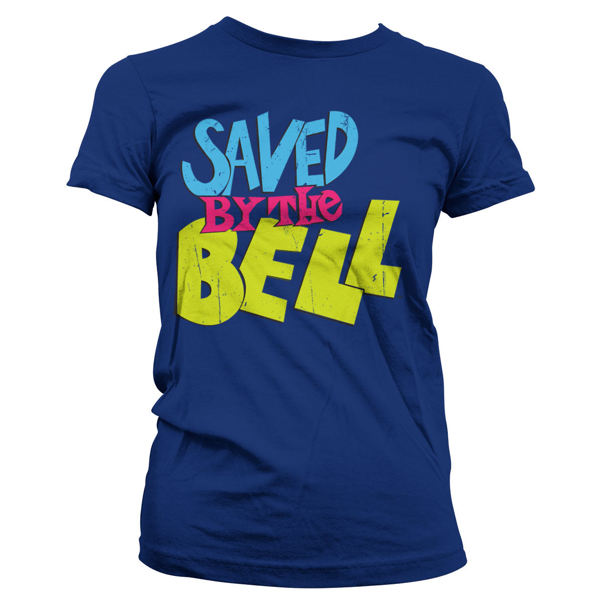 Saved By The Bell (Sauvés par le gong) Distressed Logo Girly Tee – T-shirt femme