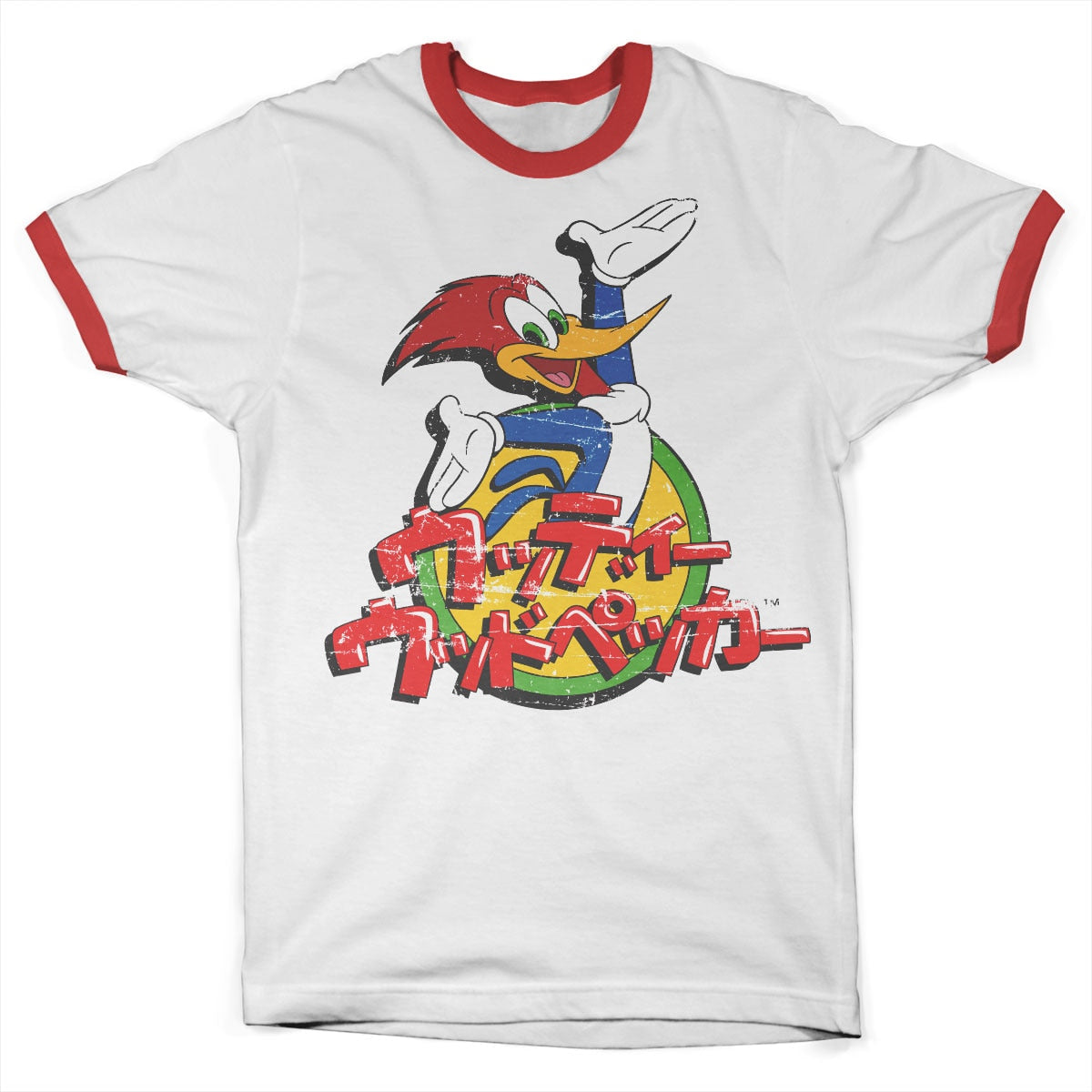 Woody Woodpecker Washed Japanese Logo Ringer Tee – T-shirt ringer