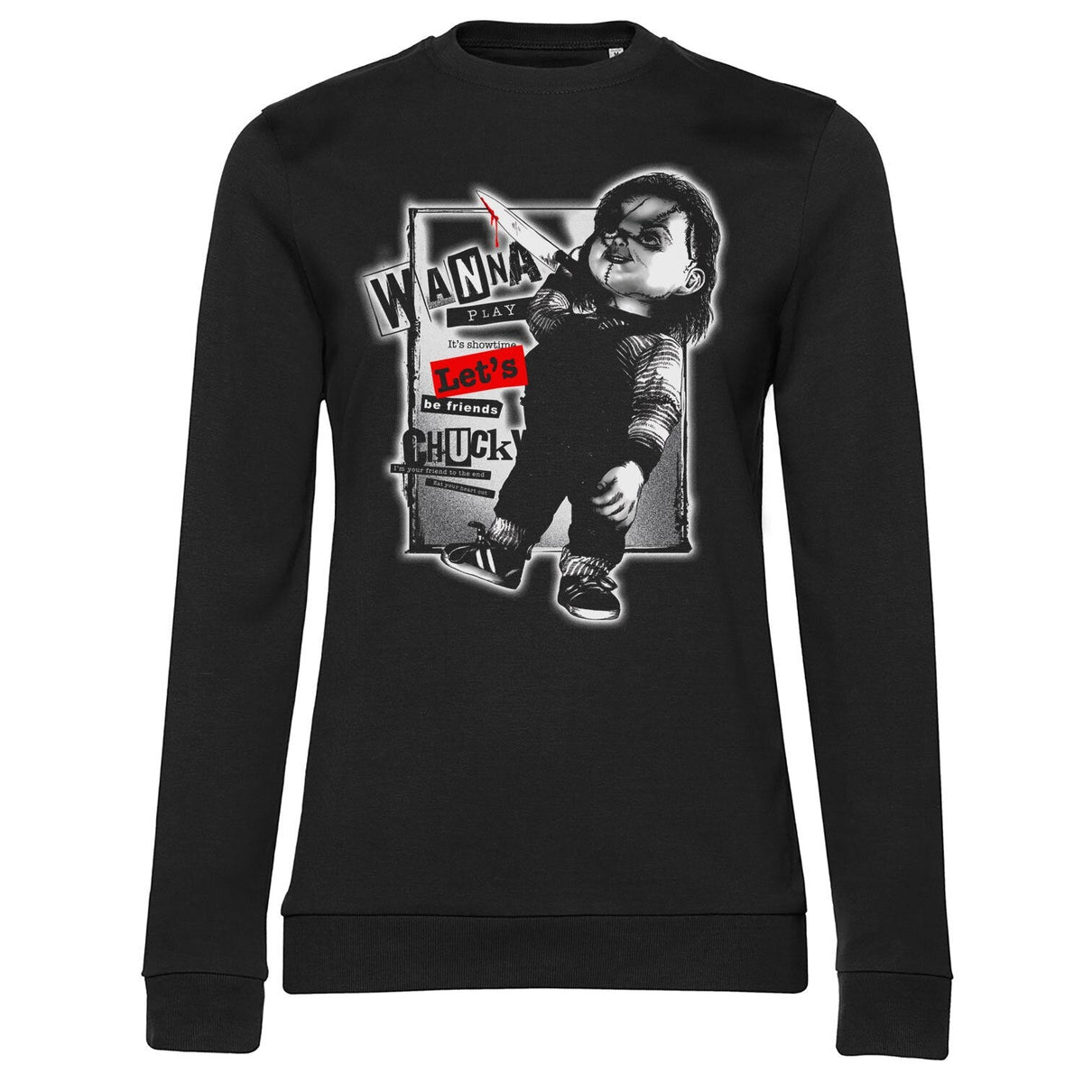 Chucky - Let's Be Friends Girly Sweatshirt – Sweat femme