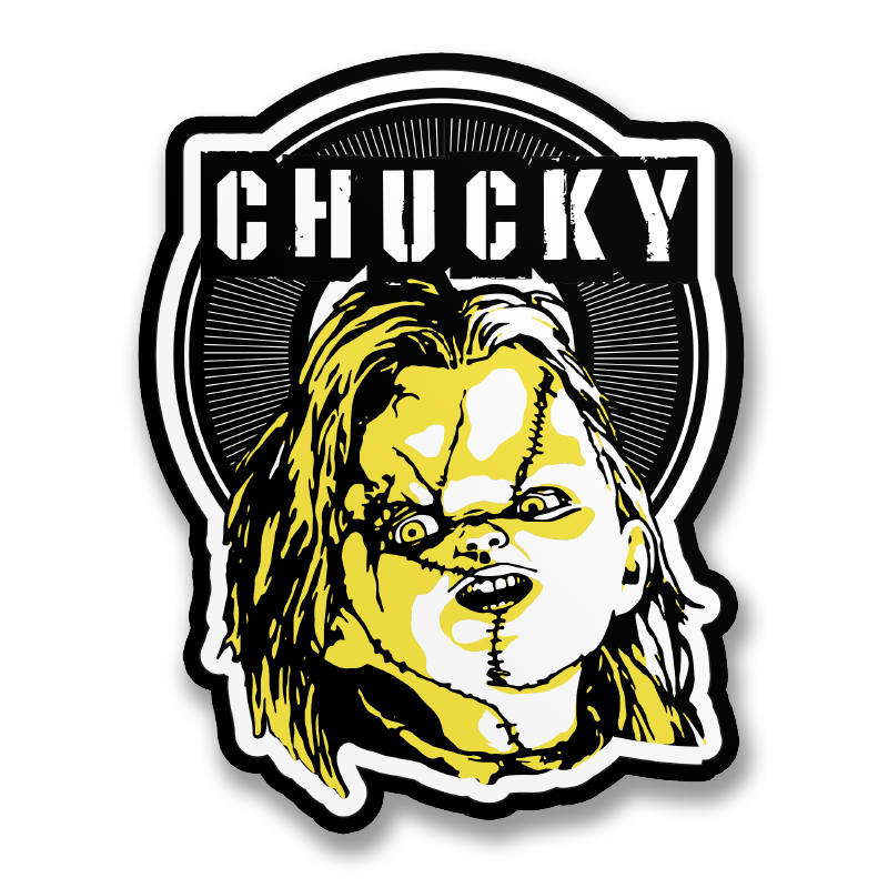 Cracked Chucky Sticker – Sticker