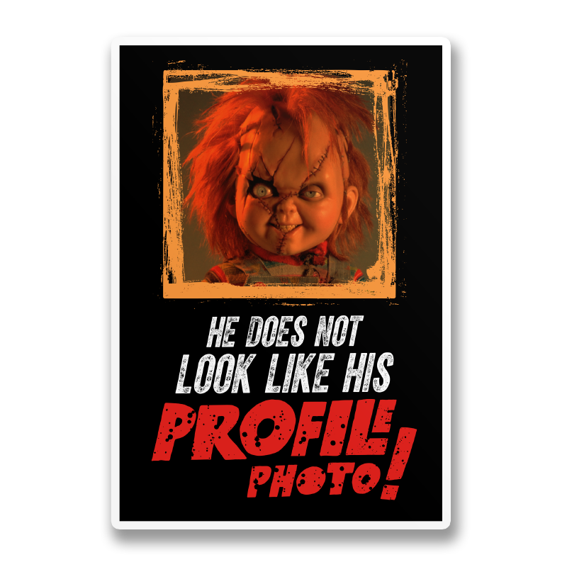 He Does Not Look Like His Profile Photo Sticker – Sticker
