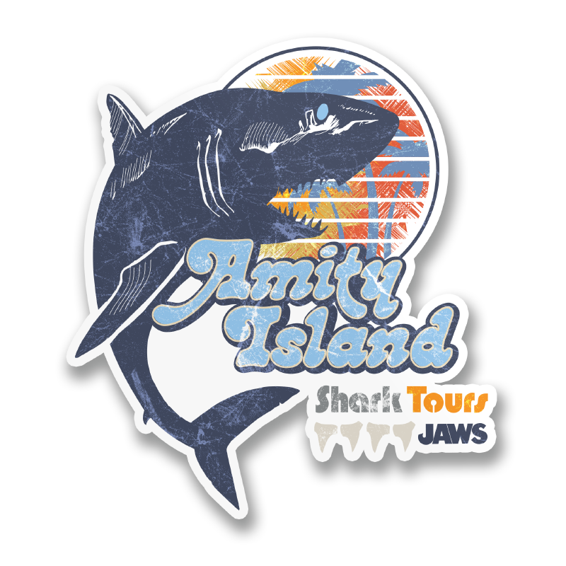 JAWS (Les Dents de la mer) Shark Tours Sticker – Sticker