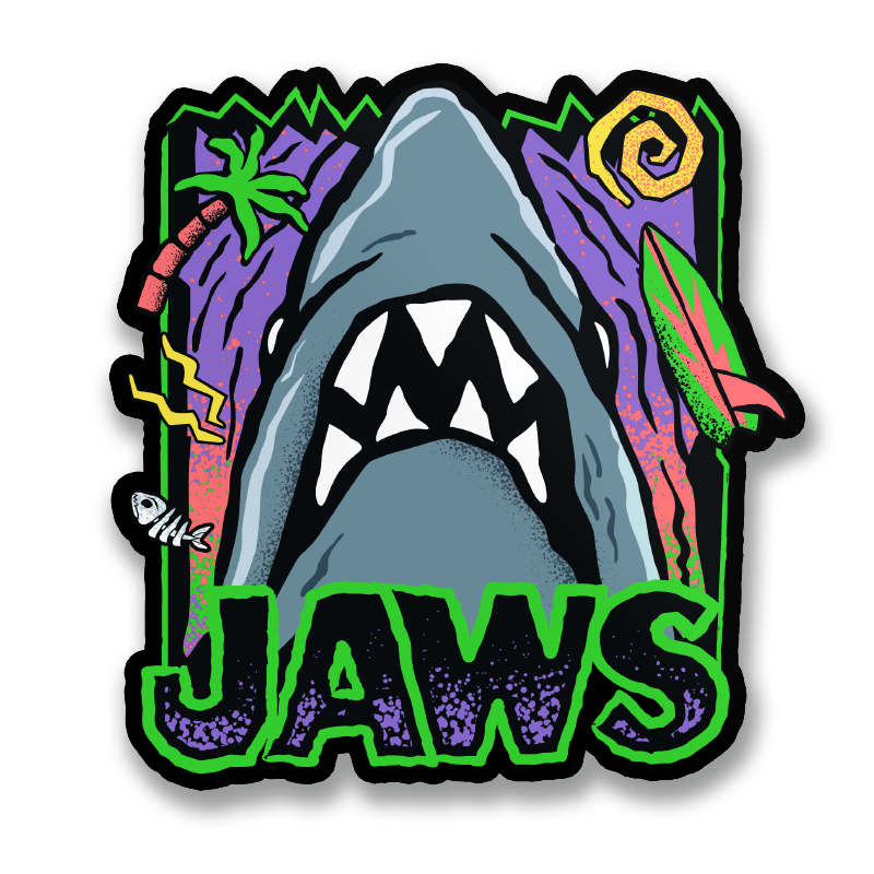 JAWS (Les Dents de la mer) Doodle Sticker – Sticker