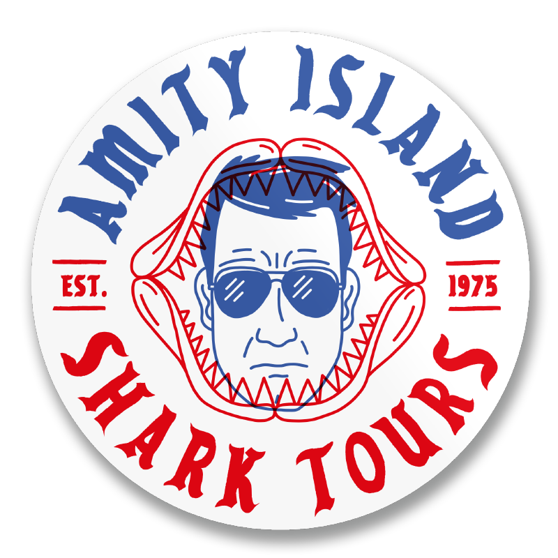 Les Dents de la mer - Quint's Shark Tours Sticker – Sticker