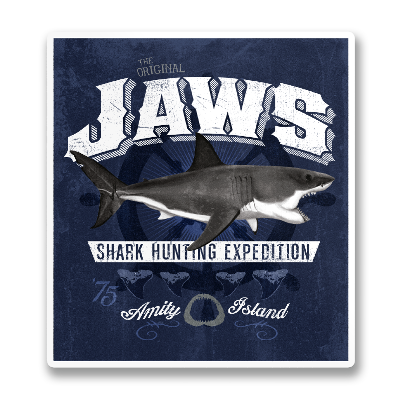 JAWS (Les Dents de la mer) - Shark Hunting Expedition Sticker – Sticker