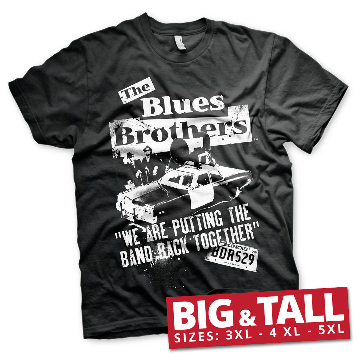 Blues Brothers (Les Blues Brothers) - Band Back Together Big & Tall Tee – T-shirt grande taille