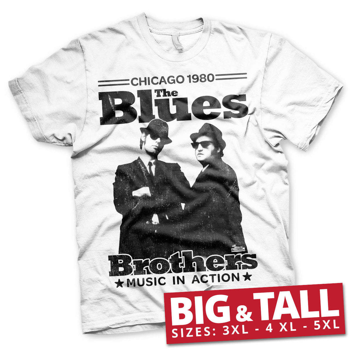 Blues Brothers (Les Blues Brothers) - Chicago 1980 Big & Tall T-Shirt – T-shirt grande taille