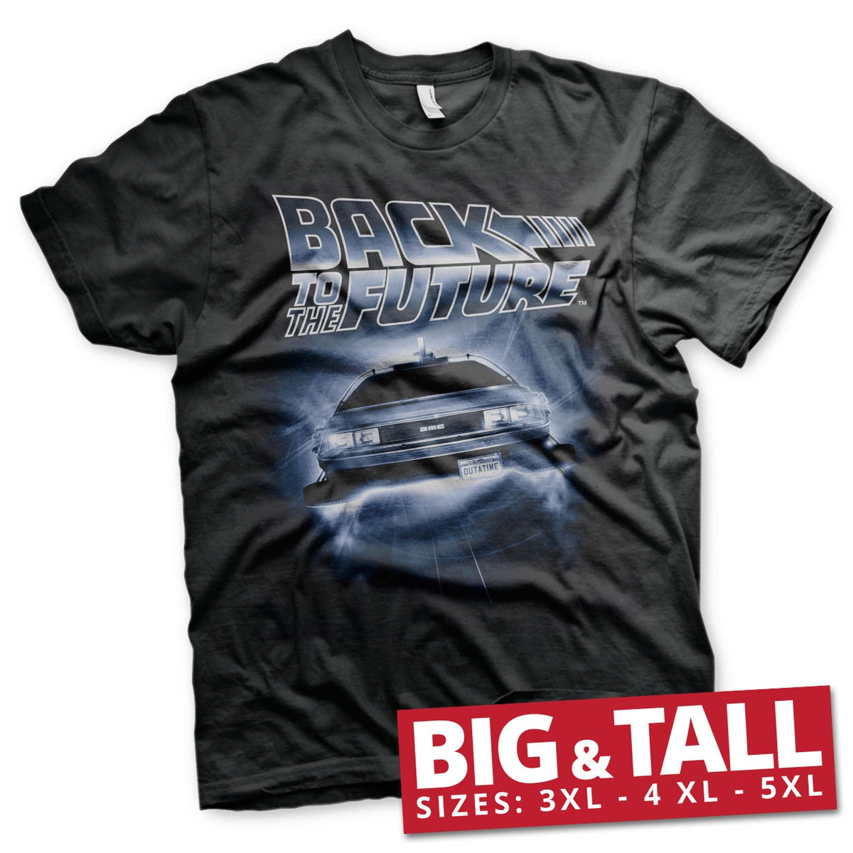 Back To The Future (Retour vers le futur) - Flying Delorean Big & Tall T-Shirt – T-shirt grande taille