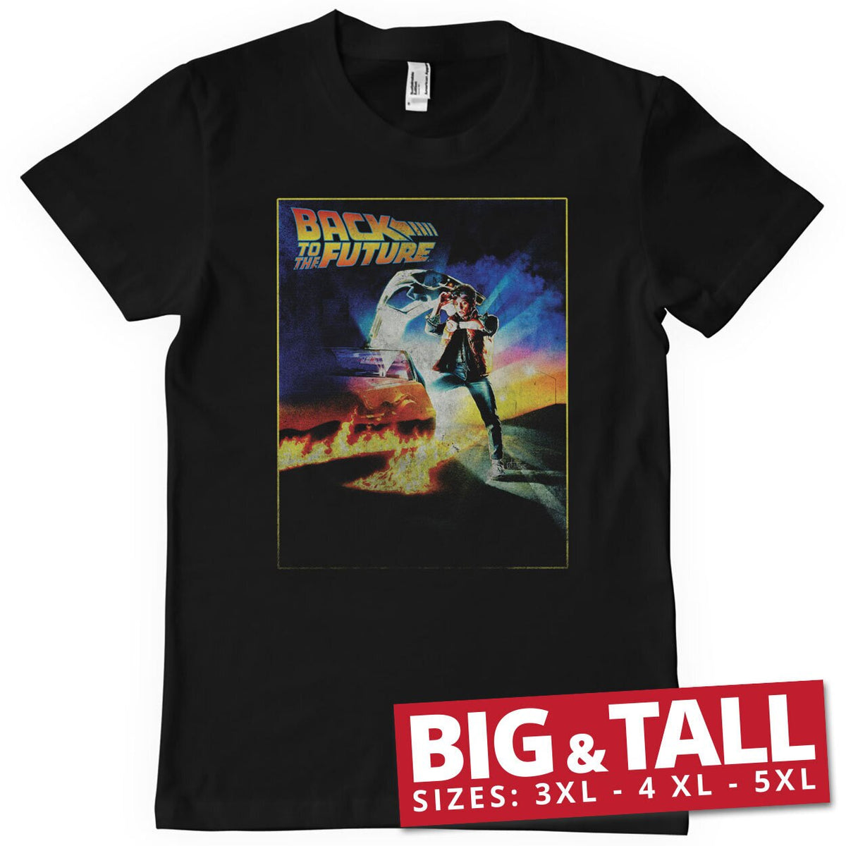Back To The Future (Retour vers le futur) Vintage Poster Big & Tall T-Shirt – T-shirt grande taille
