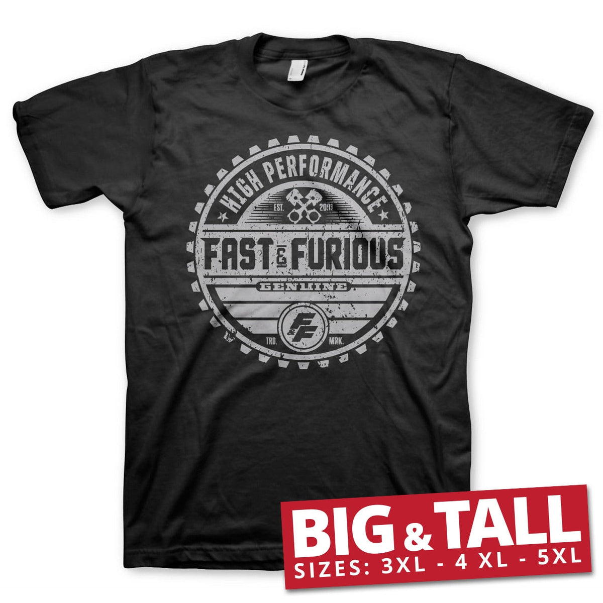 Fast & The Furious Genuine Brand Big & Tall Tee – T-shirt grande taille