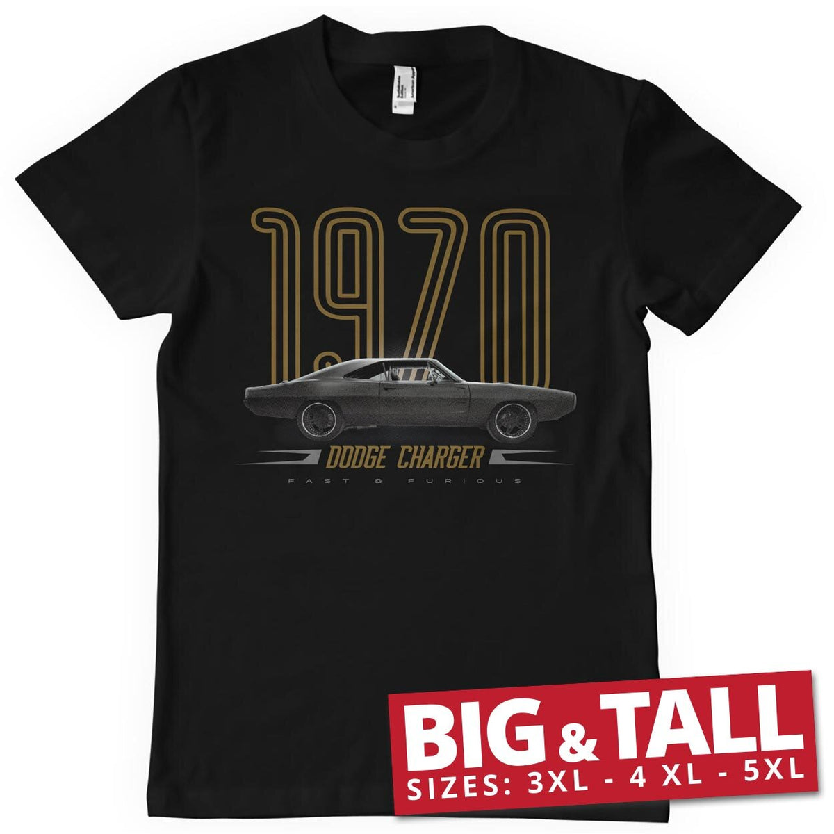 1970 Dodge Charger Big & Tall T-Shirt – T-shirt grande taille