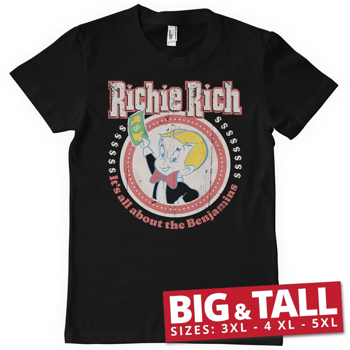 Richie Rich - Benjamins Big & Tall T-Shirt – T-shirt grande taille