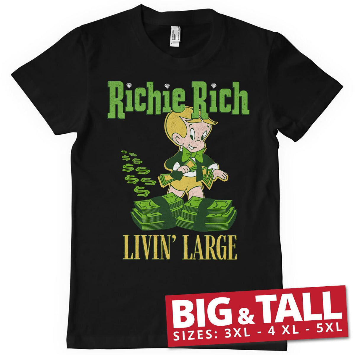Richie Rich Livin' Large Big & Tall T-Shirt – T-shirt grande taille