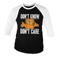 Garfield Don't Know - Don't Care Baseball 3/4 Sleeve Tee – T-shirt baseball manches 3/4