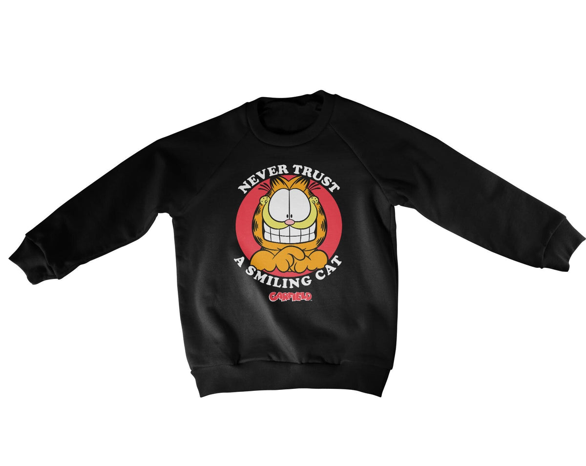 Garfield - Never Trust A Smiling Cat Kids Sweatshirt – Sweat enfant