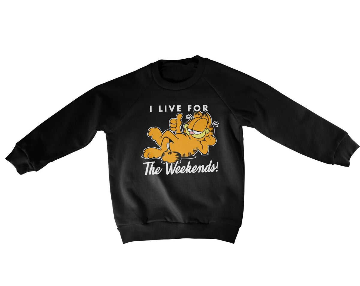 Garfield - Live For The Weekend Kids Sweatshirt – Sweat enfant