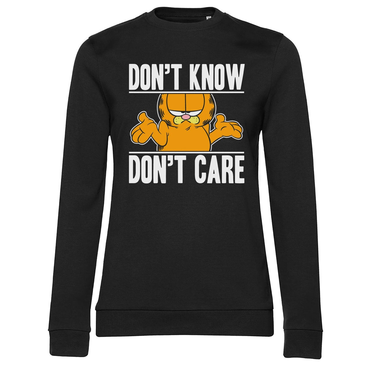 Garfield Don't Know - Don't Care Girly Sweatshirt – Sweat femme