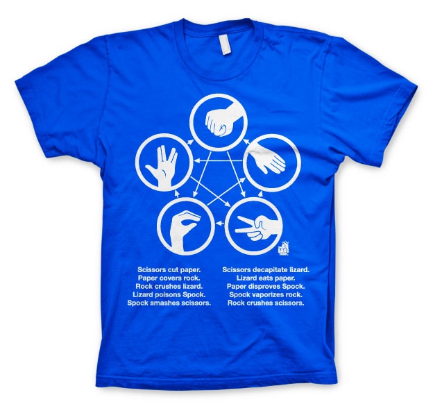 Sheldons Rock-Paper-Scissors-Lizard Game T-Shirt – T-shirt