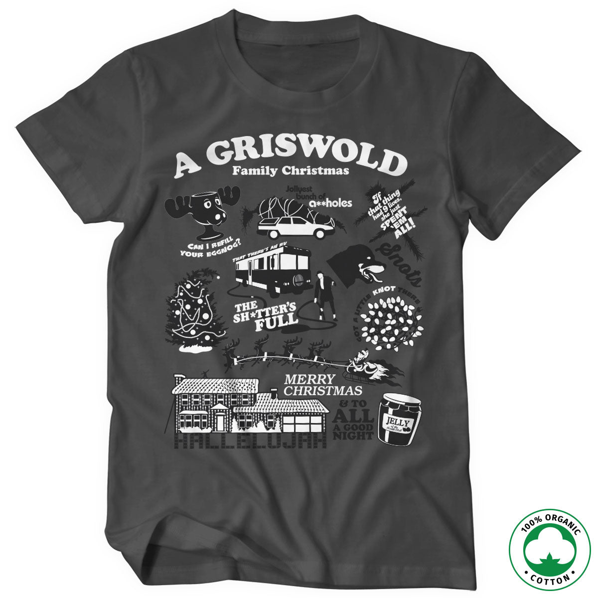 Bonjour les vacances - National Lampoon's Christmas Icons Organic Tee – T-shirt bio
