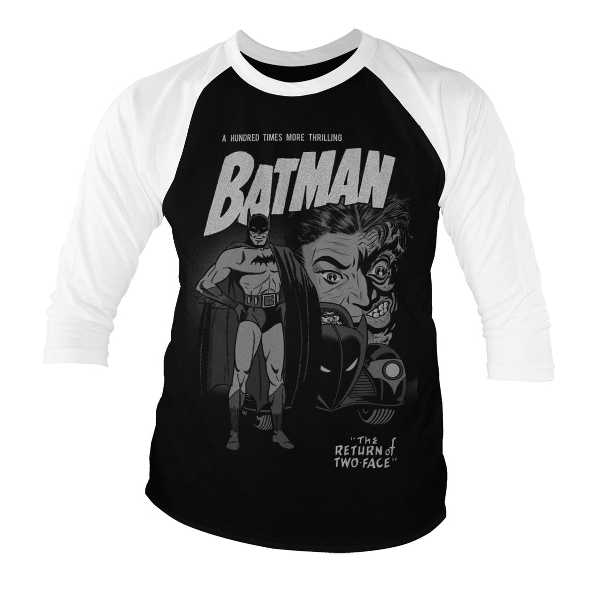 Batman - Return Of Two-Face Baseball 3/4 Sleeve Tee – T-shirt baseball manches 3/4