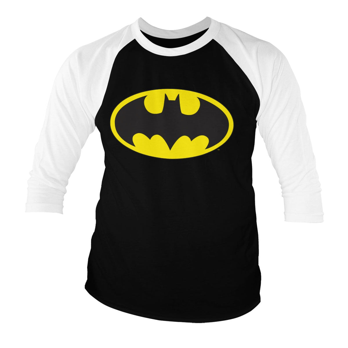 Batman Signal Logo Baseball 3/4 Sleeve Tee – T-shirt baseball manches 3/4