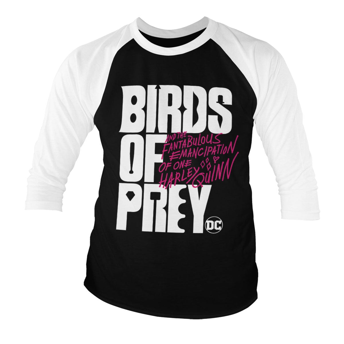 Birds Of Prey Logo Baseball 3/4 Sleeve Tee – T-shirt baseball manches 3/4