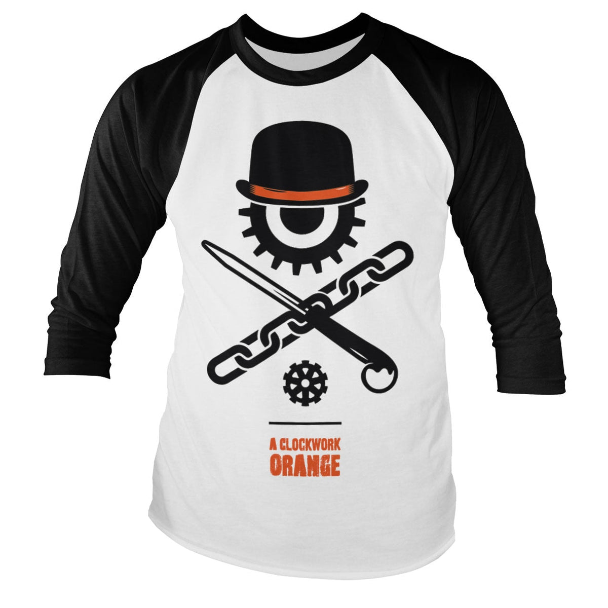 Clockwork Orange (Orange mécanique) Bowler Eye Long Sleeve Baseball Tee – T-shirt baseball manches longues