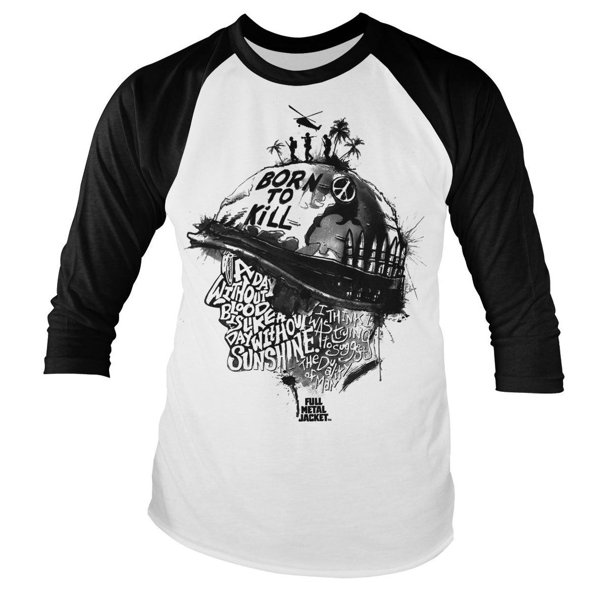 Full Metal Jacket Sayings Baseball Long Sleeve Tee – T-shirt baseball manches longues