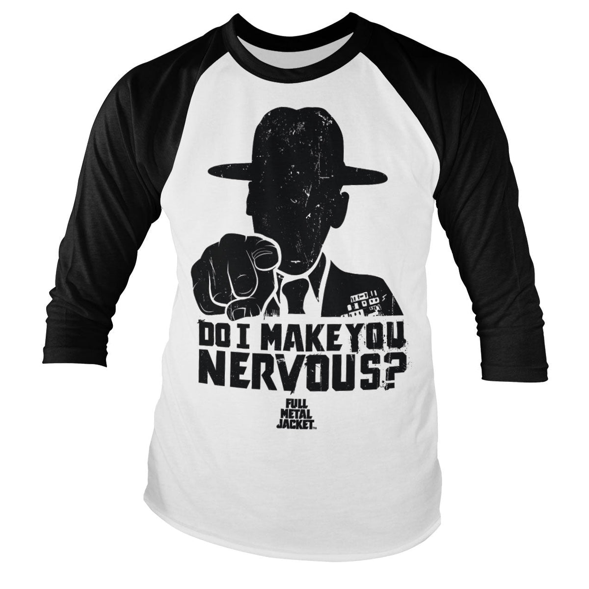 Full Metal Jacket - Do I Make You Nervous Baseball Long Sleeve Tee – T-shirt baseball manches longues