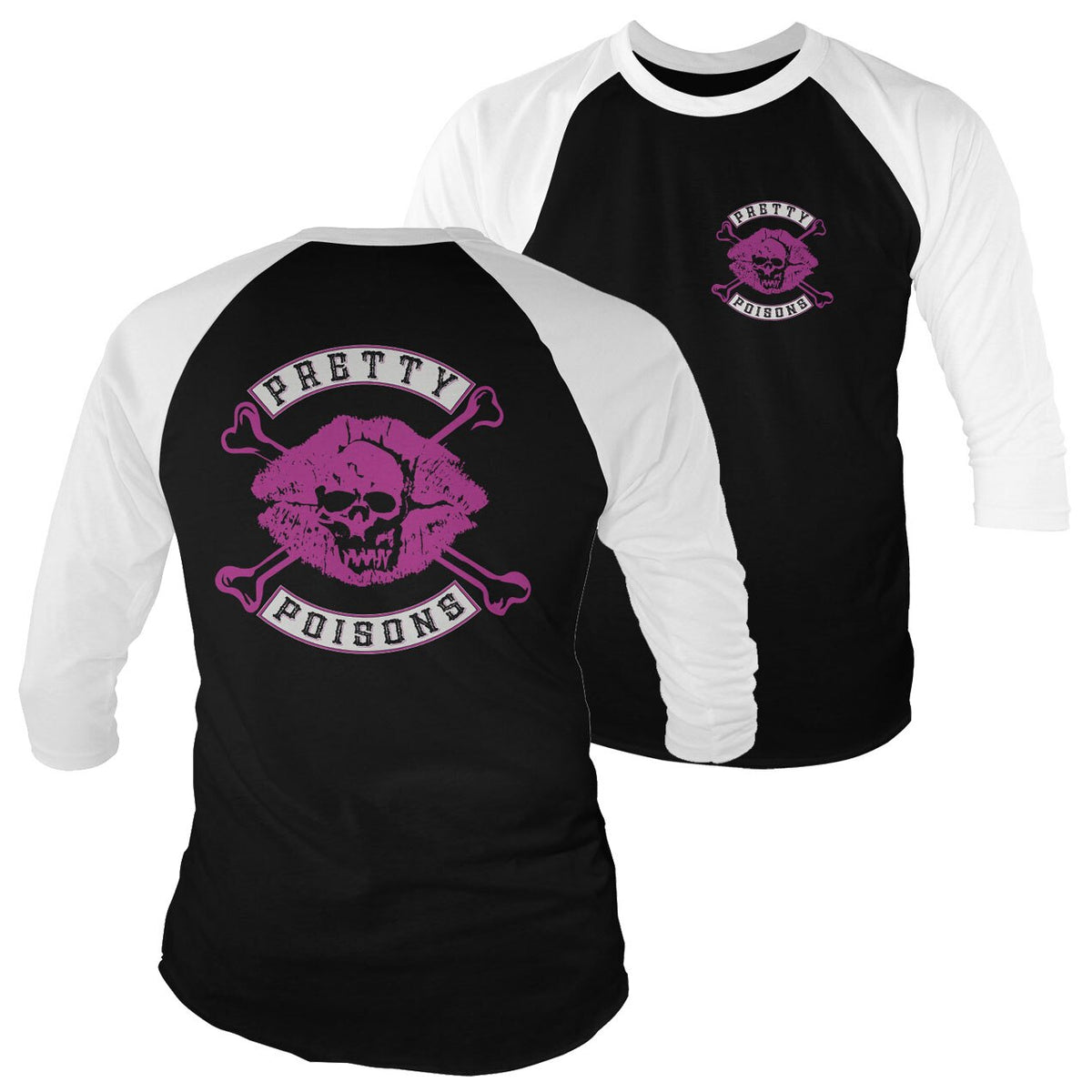 Pretty Poisons Baseball 3/4 Sleeve Tee – T-shirt baseball manches 3/4