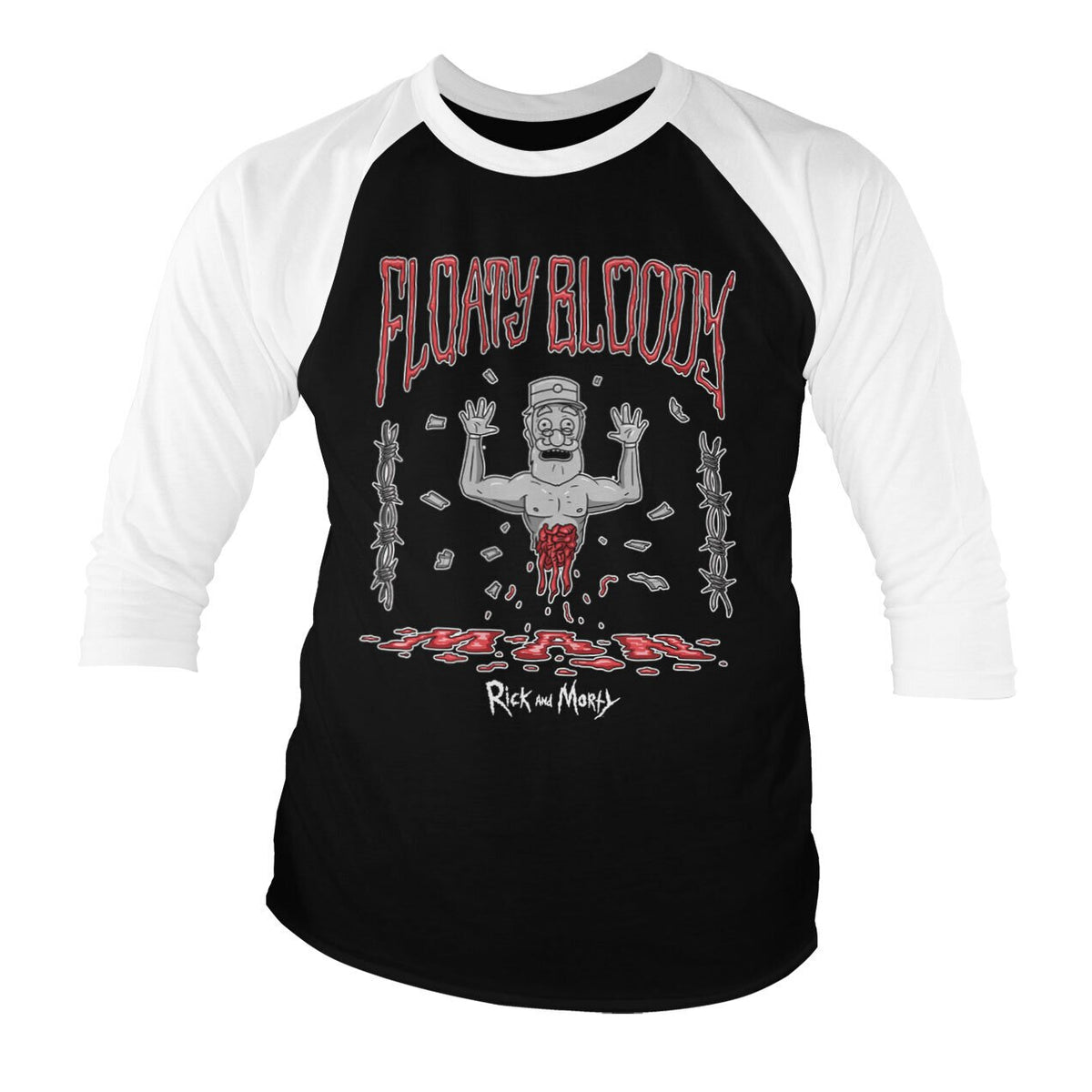 Floaty Bloody Man Baseball 3/4 Sleeve Tee – T-shirt baseball manches 3/4