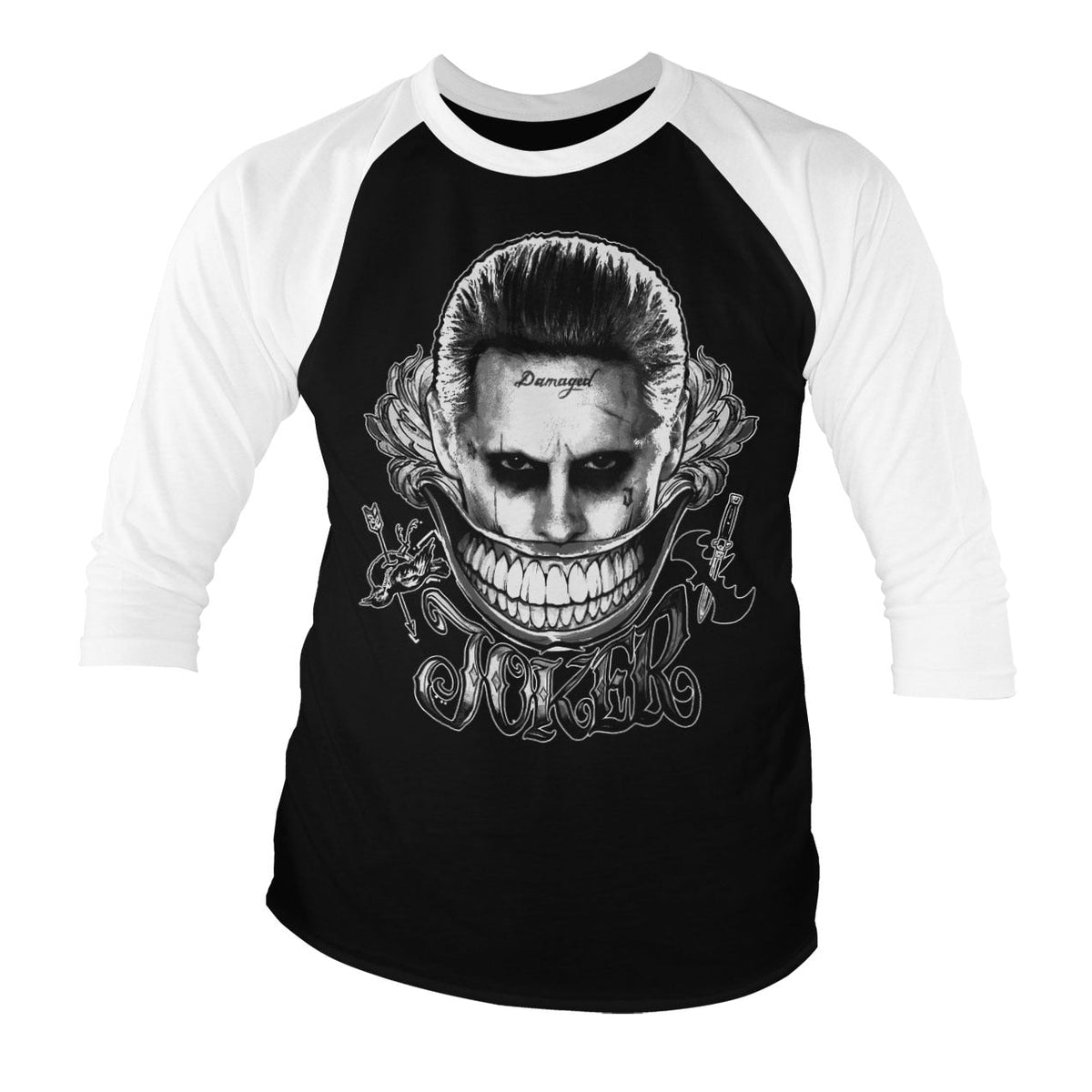 Joker - Damaged Baseball 3/4 Sleeve Tee – T-shirt baseball manches 3/4