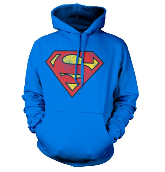 Superman Washed Shield Hoodie – Sweat à capuche