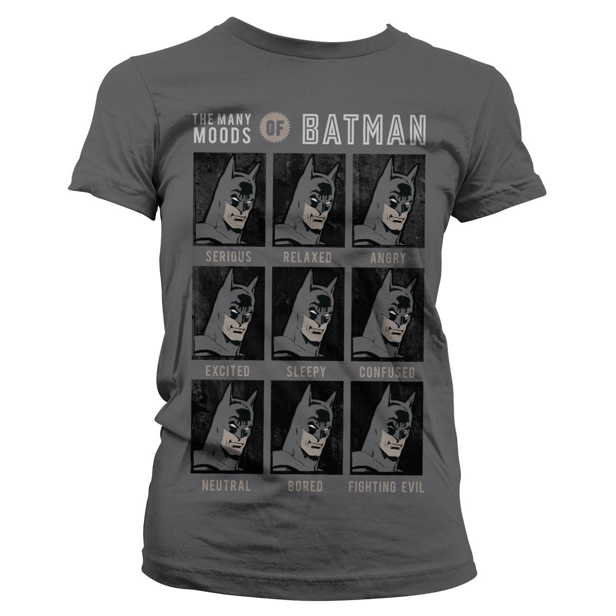 The Many Moods Of Batman Girly Tee – T-shirt femme
