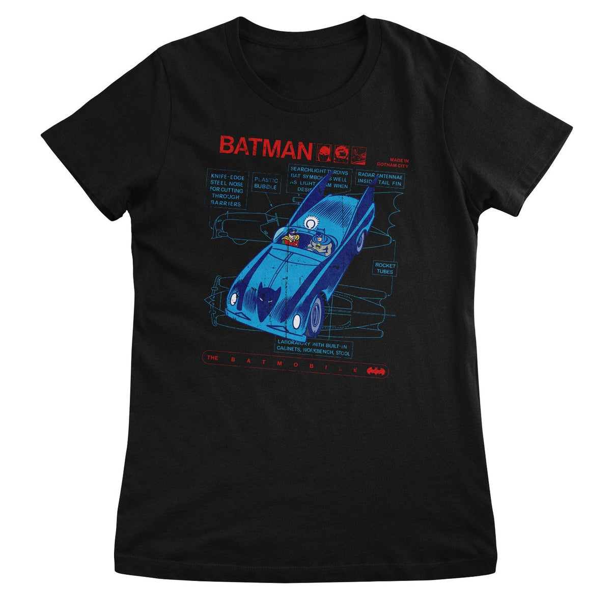 Retro Batmobile Girly Tee – T-shirt femme