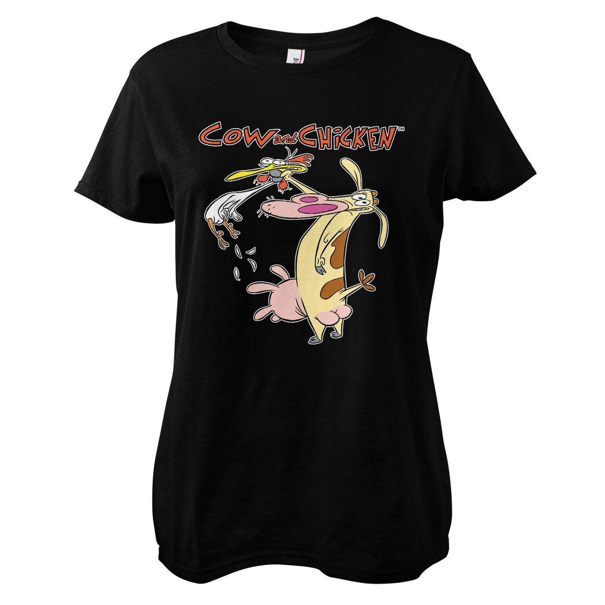 Cow and Chicken (Vache et Poulet) Girly Tee – T-shirt femme