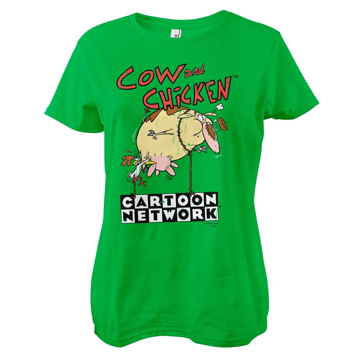 Cow and Chicken (Vache et Poulet) Balloon Girly Tee – T-shirt femme