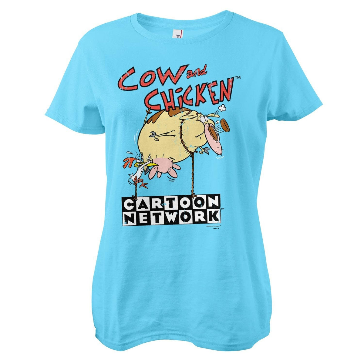 Cow and Chicken (Vache et Poulet) Balloon Girly Tee – T-shirt femme
