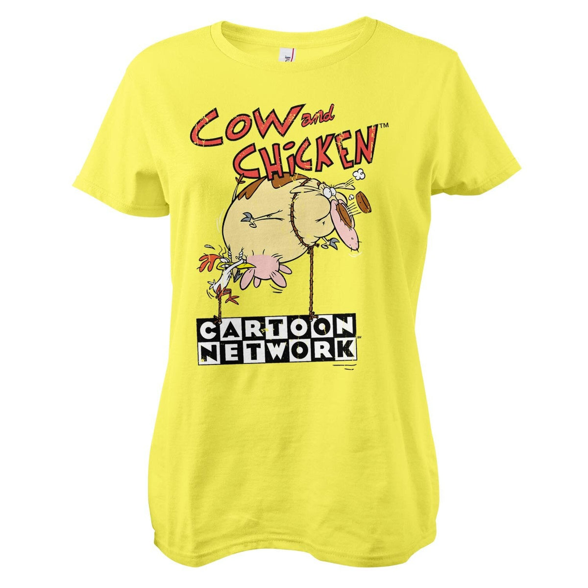 Cow and Chicken (Vache et Poulet) Balloon Girly Tee – T-shirt femme
