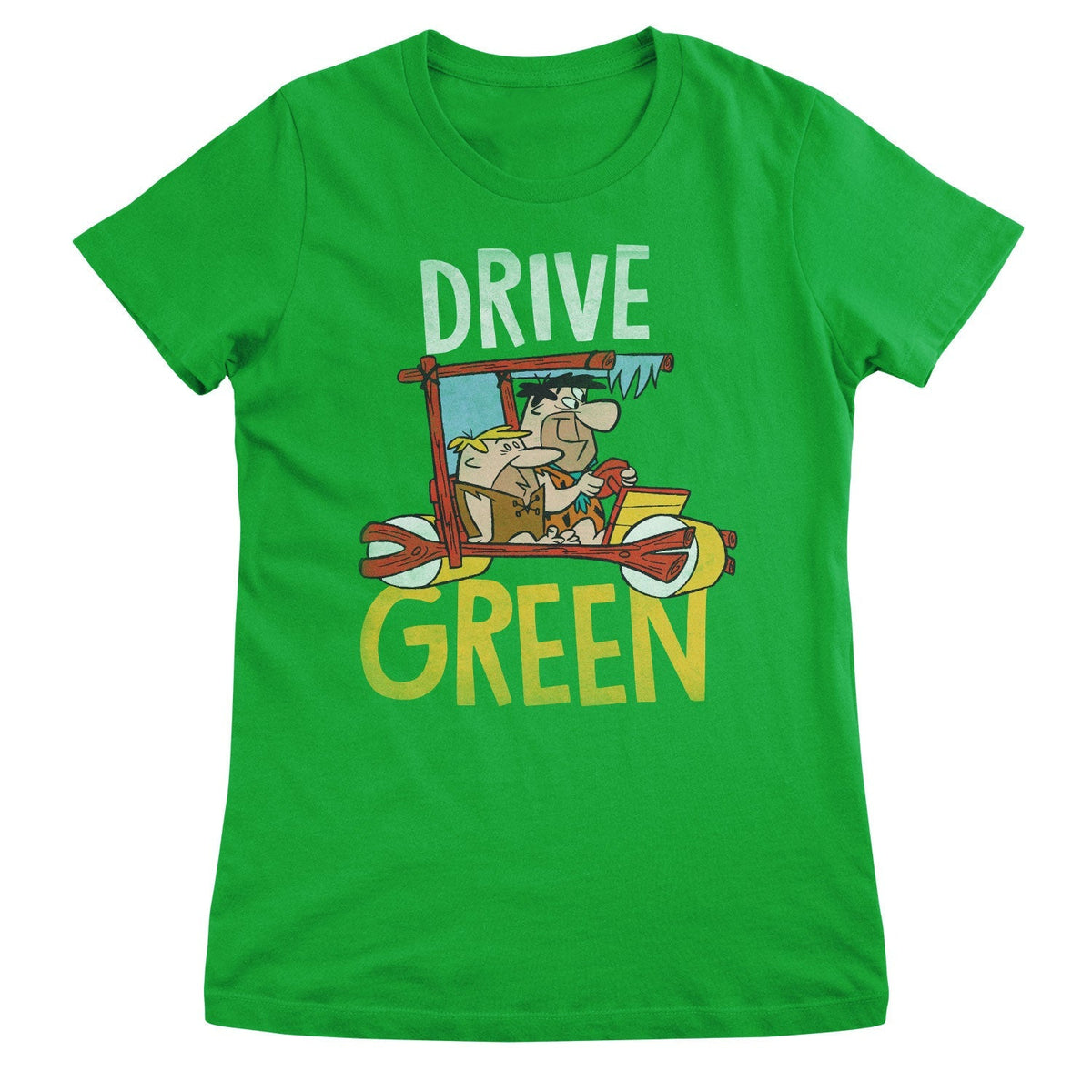 The Flintstones (Les Pierrafeu) - Drive Green Girly Tee – T-shirt femme