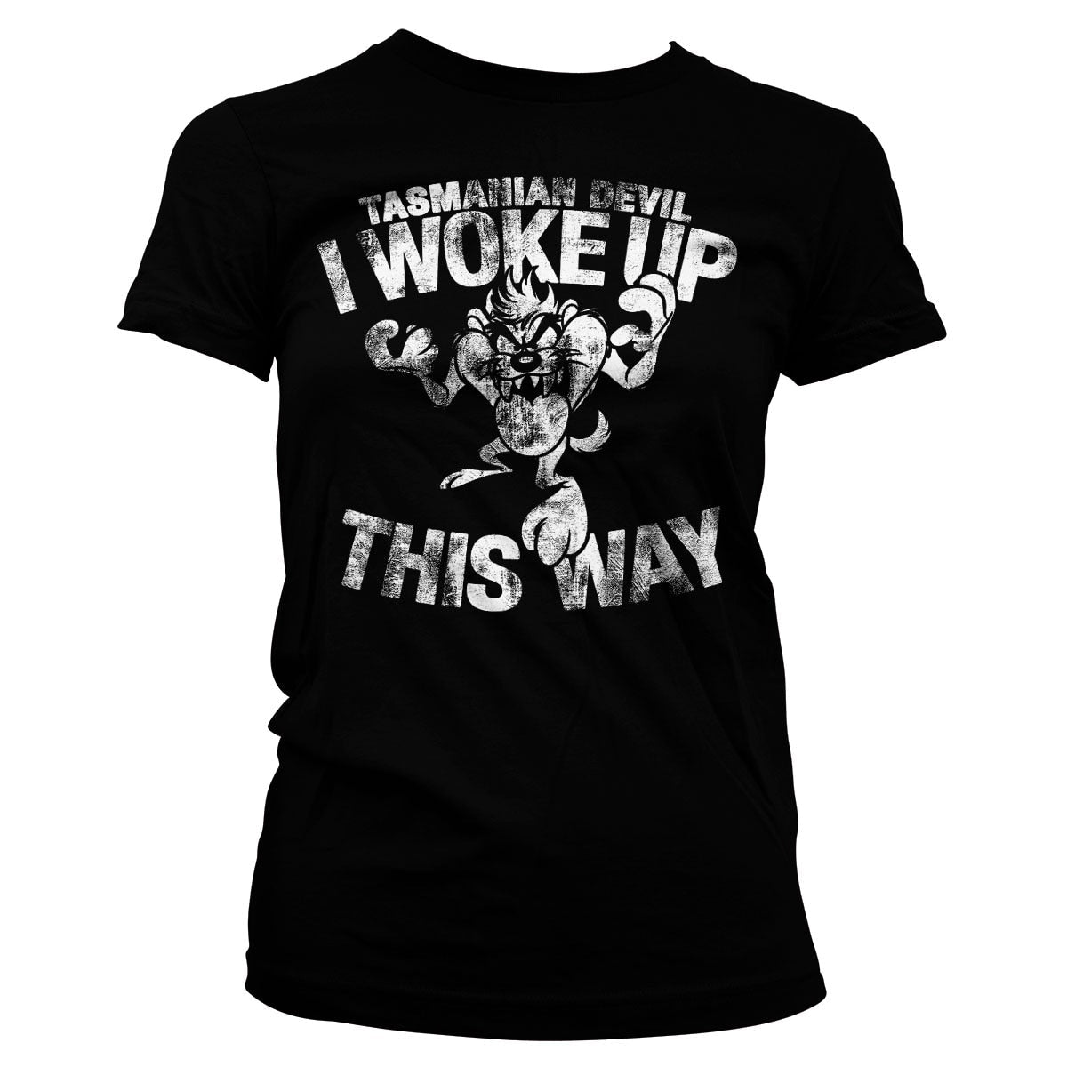 Tasmanian Devil - I Woke Up This Way Girly Tee – T-shirt femme