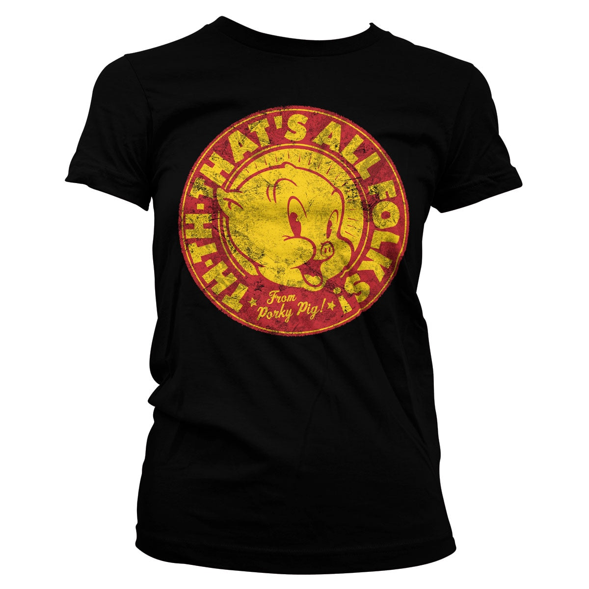 Porky Pig - That's All Folks! Girly Tee – T-shirt femme