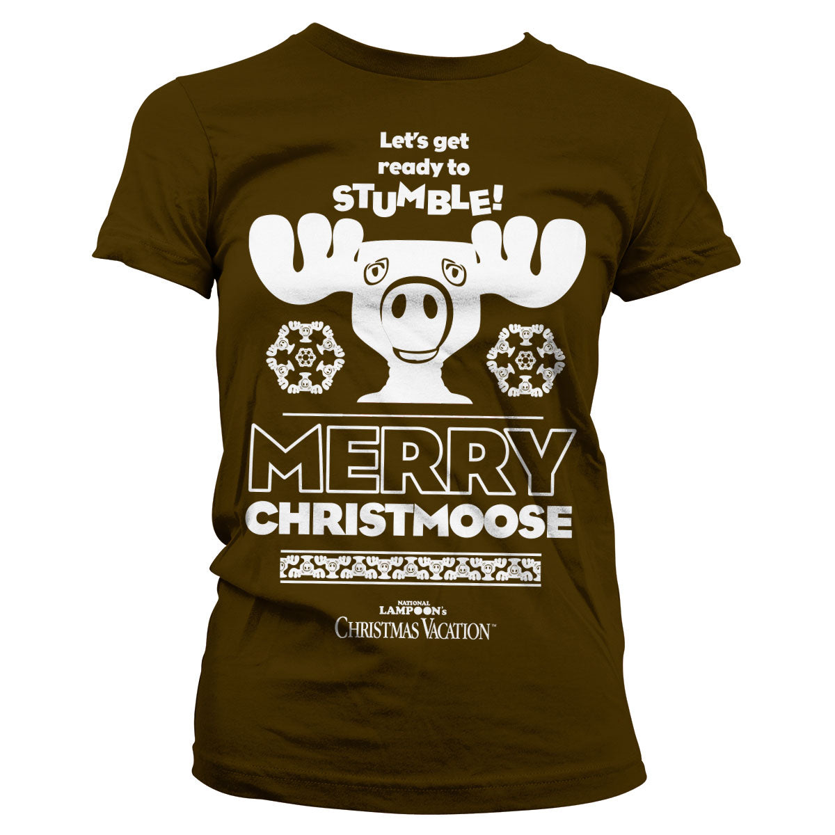 Bonjour les vacances - Merry Christmoose Girly Tee – T-shirt femme