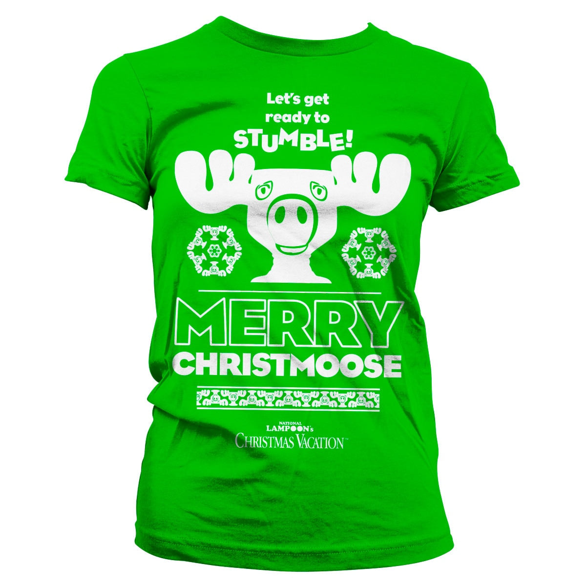 Bonjour les vacances - Merry Christmoose Girly Tee – T-shirt femme
