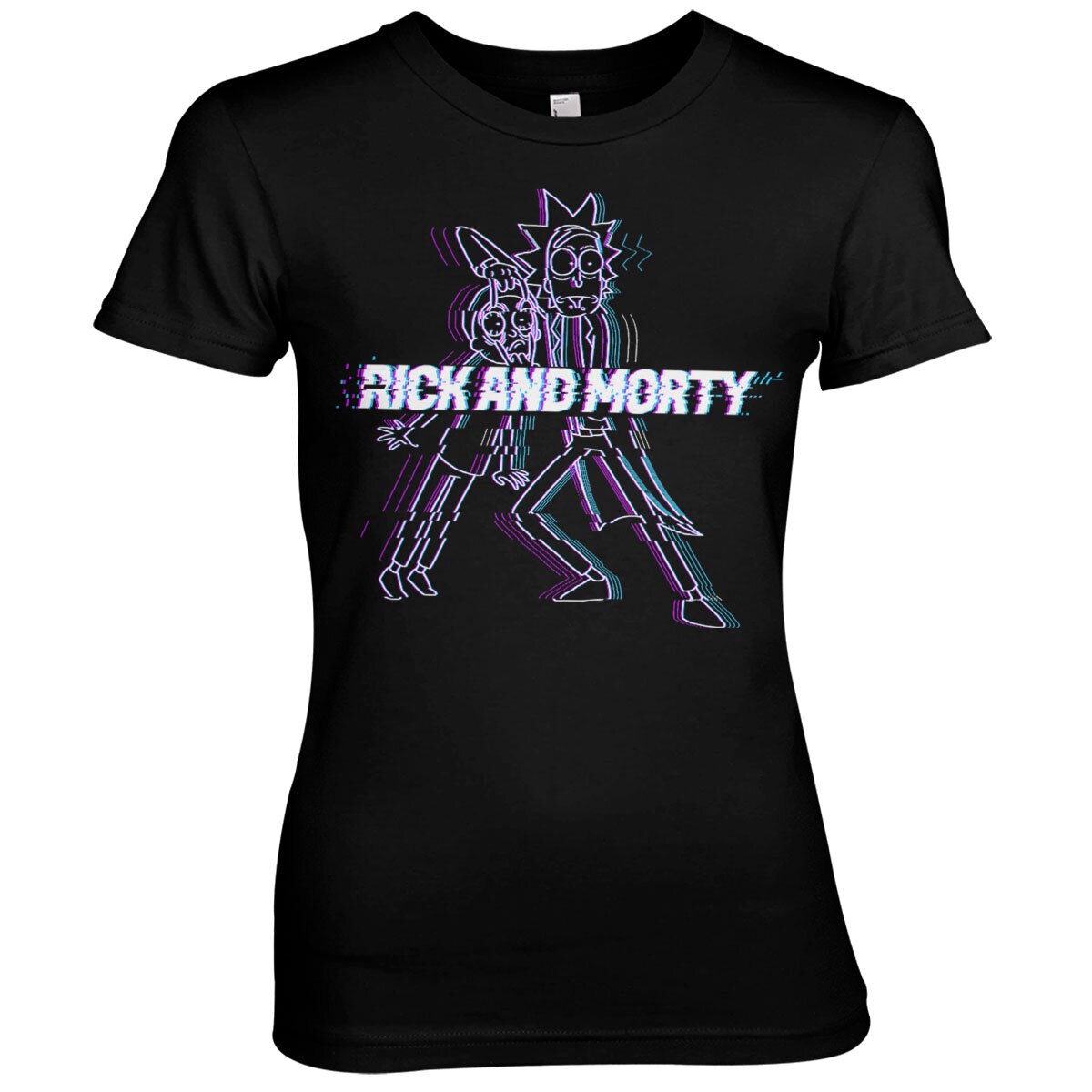 Rick And Morty Glitch Girly Tee – T-shirt femme