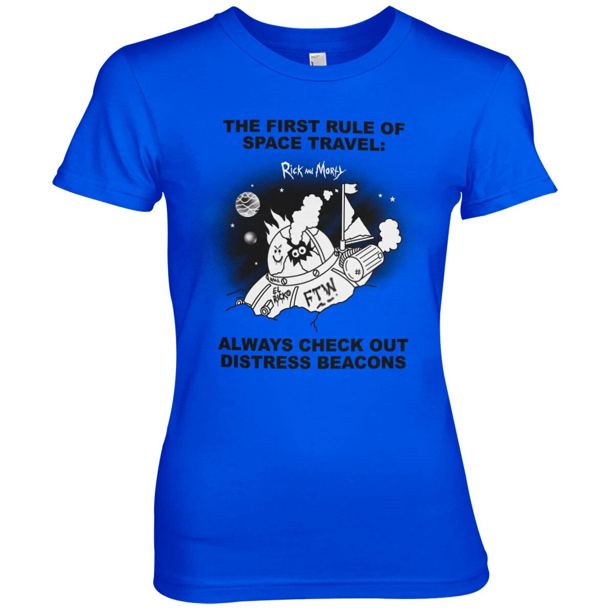 Rick And Morty - Distressed Beacons Girly Tee – T-shirt femme